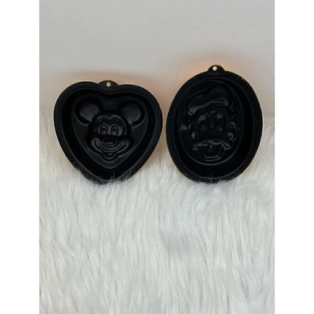 Disney Set Of 2 Mini Smash Cake Pan Molds Mickey Mouse & Donald Duck Non-Stick